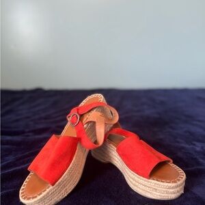 Orange Espadrille Sandals